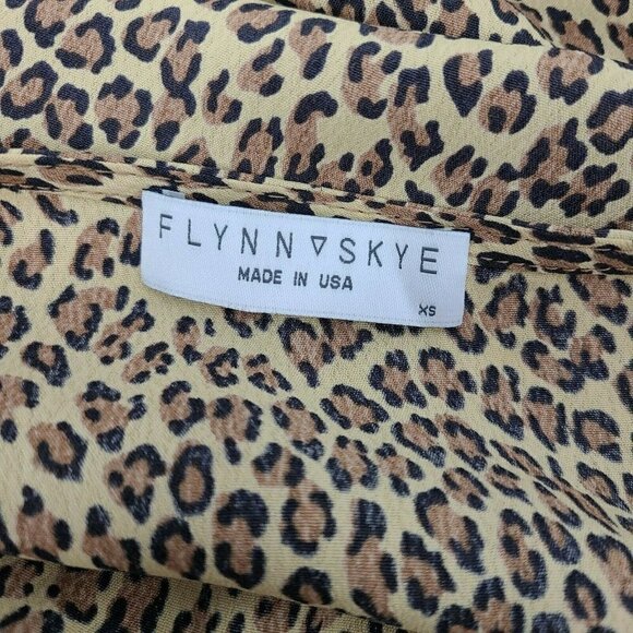 New Flynn Skye Leopard Print Mini Dress Womens XS - Picture 5 of 7